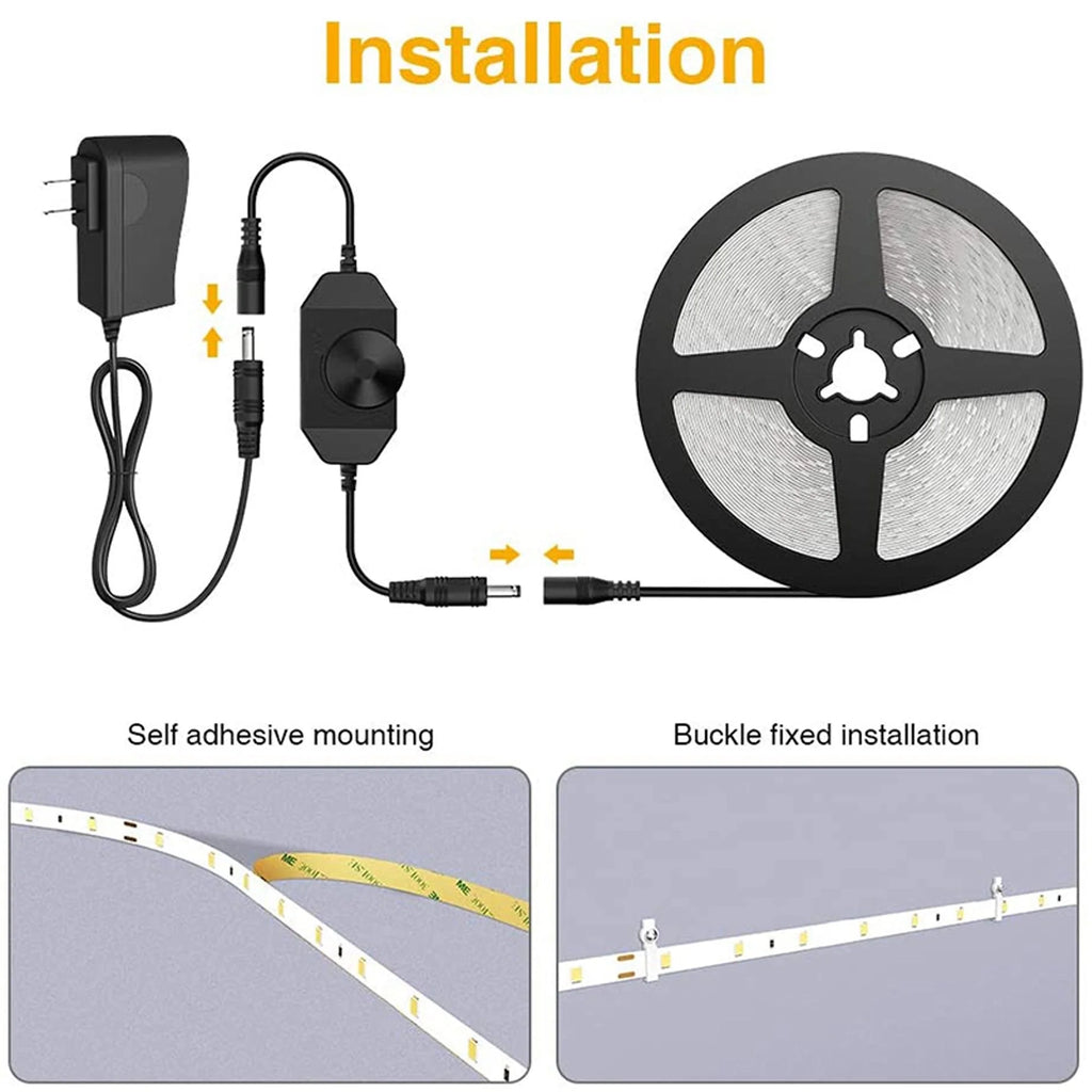 Boahaus Dimmable LED Strip Lights (16.4 Feet) | Adjustable Brightness for Vanity & Home Decor