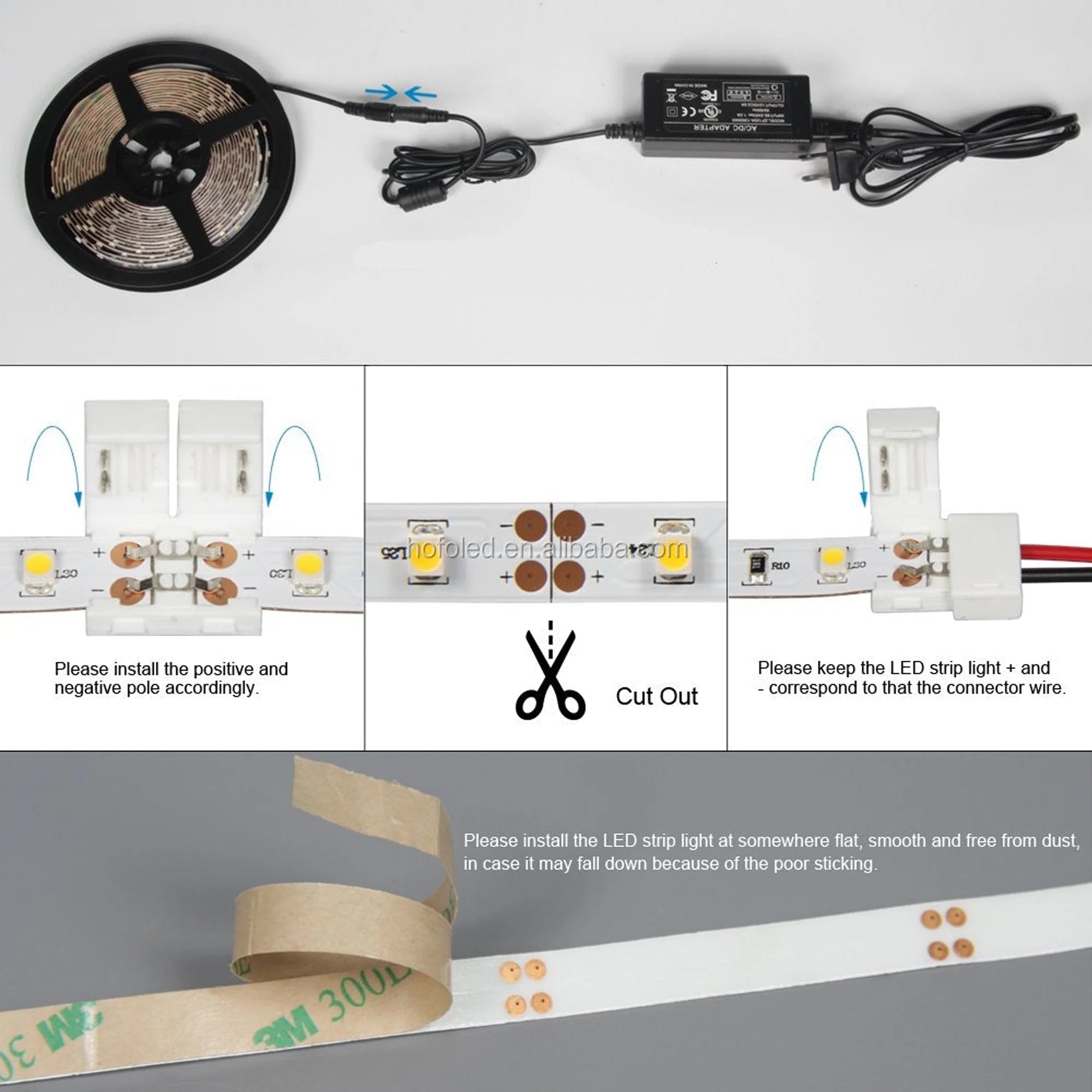 Boahaus Dimmable LED Strip Lights (16.4 Feet) | Adjustable Brightness for Vanity & Home Decor