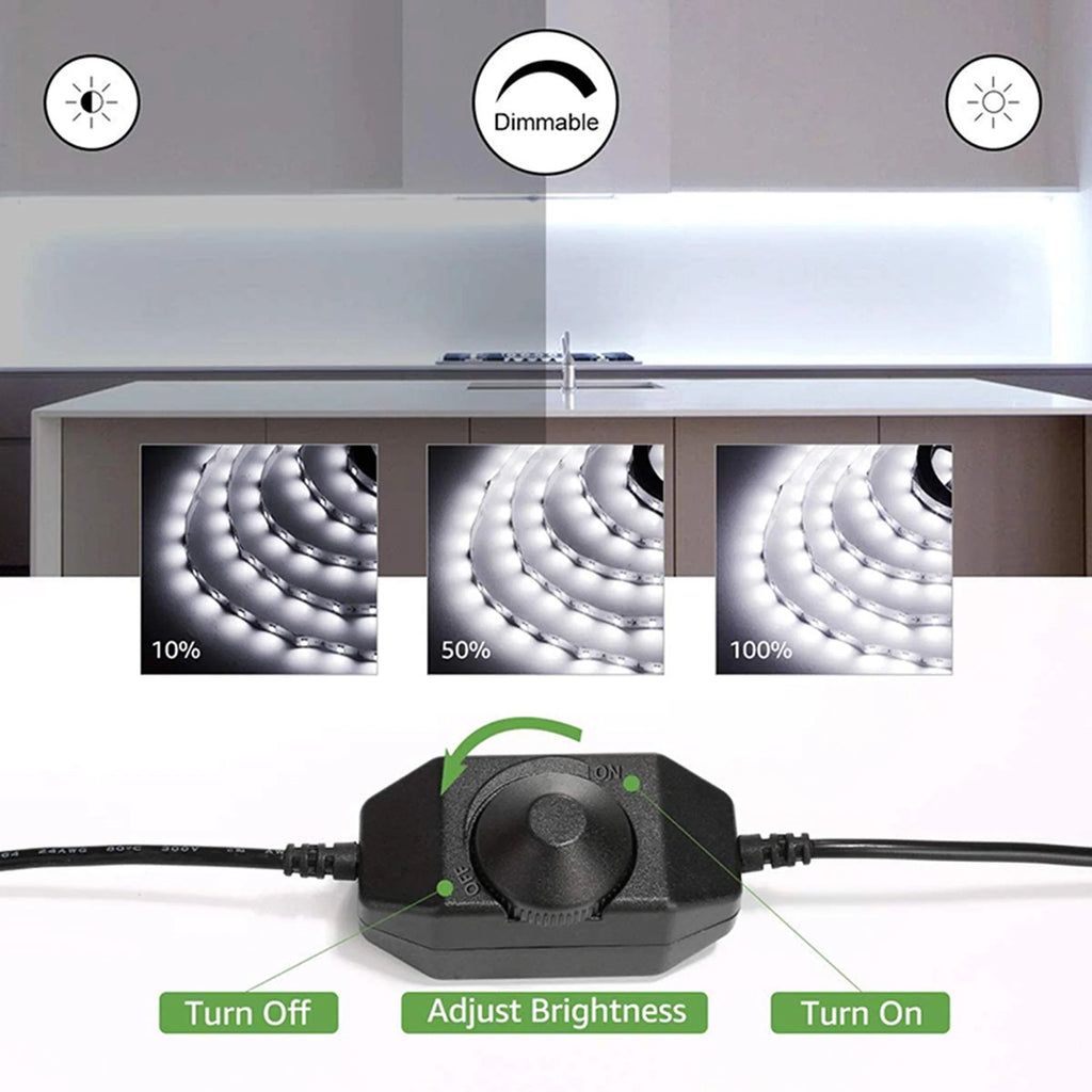 Boahaus Dimmable LED Strip Lights (16.4 Feet) | Adjustable Brightness for Vanity & Home Decor